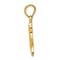 14K Gold Whale Tail Charm Polished Ocean Pendant Jewelry 20mm x 15mm